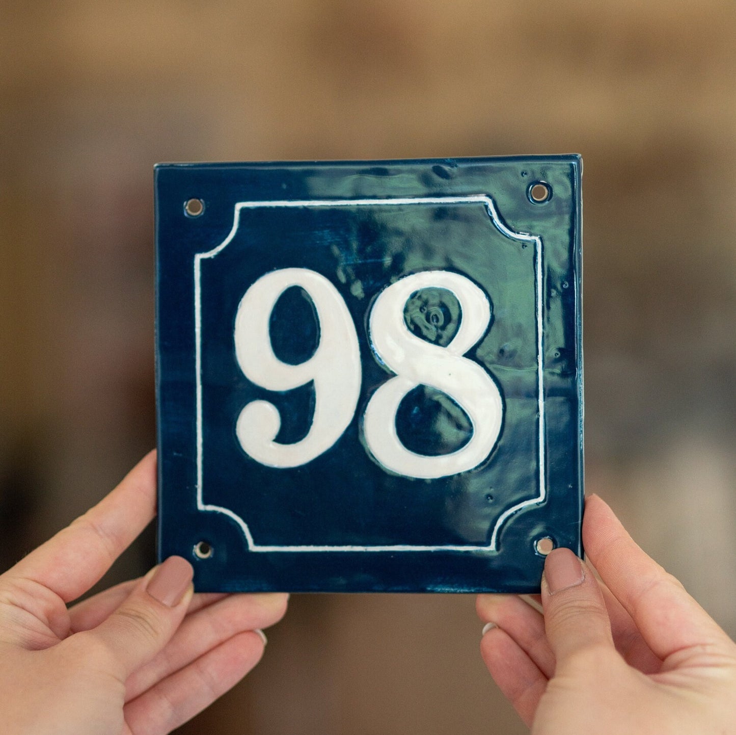 Customized - House Number Sign, House Number Plaque, Handmade Ceramic Door Number