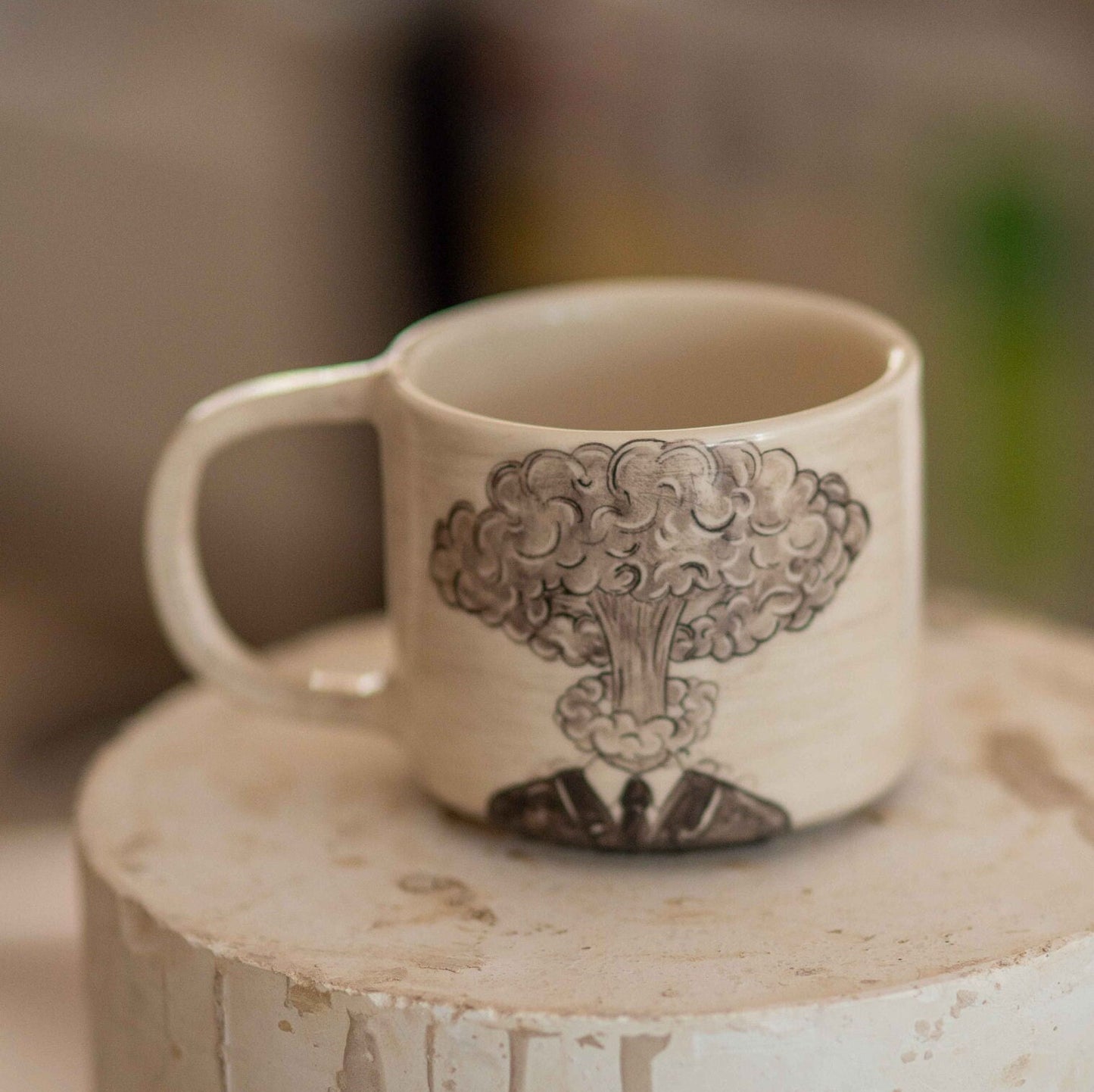 Oppenheimer - Ceramic Mug, Handmade and Hand-Painted Coffee Cup, Coffee Mugs