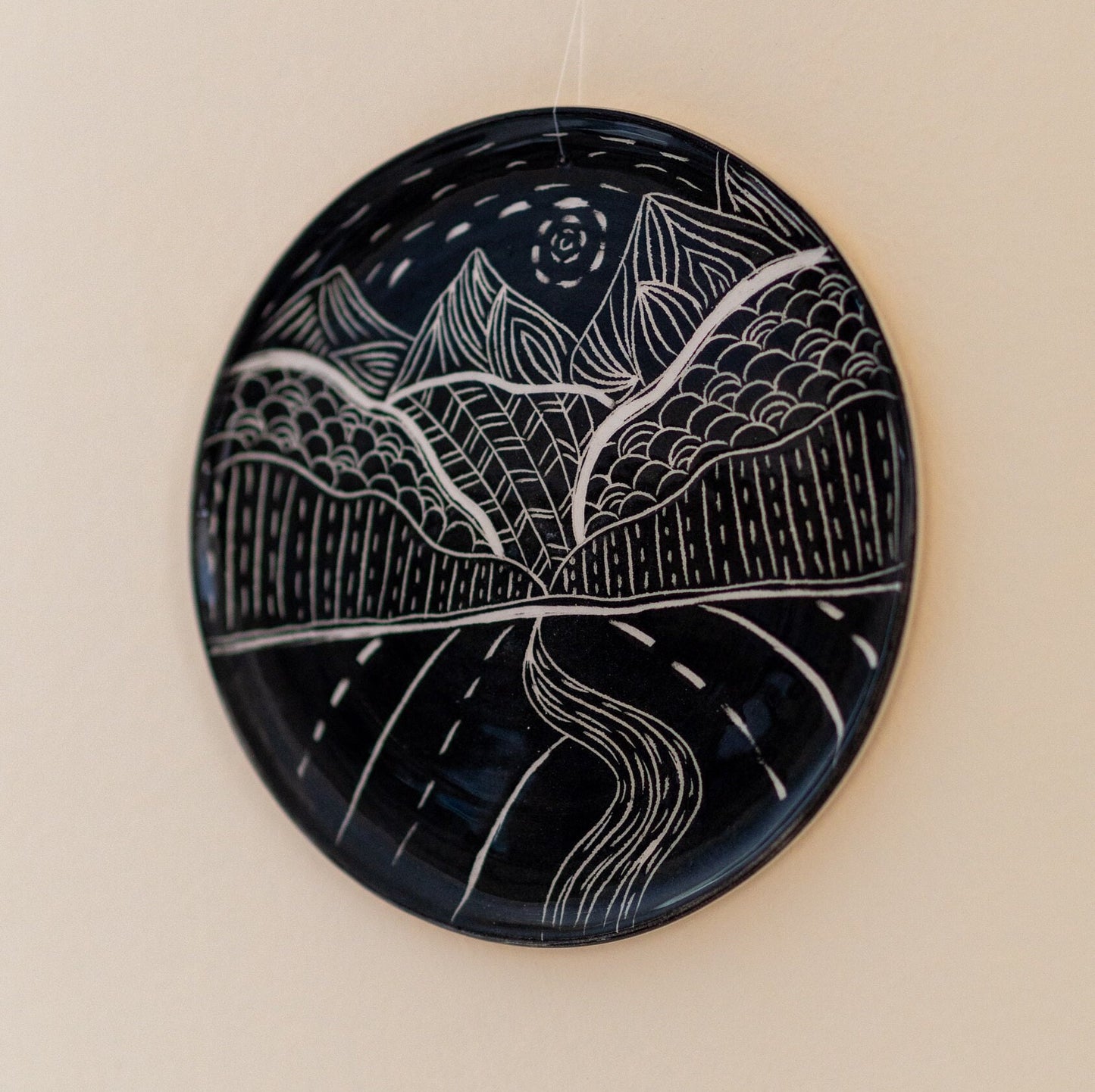 Wall Hanging Landscape, Wall Art Home Decor, Decorative Plate