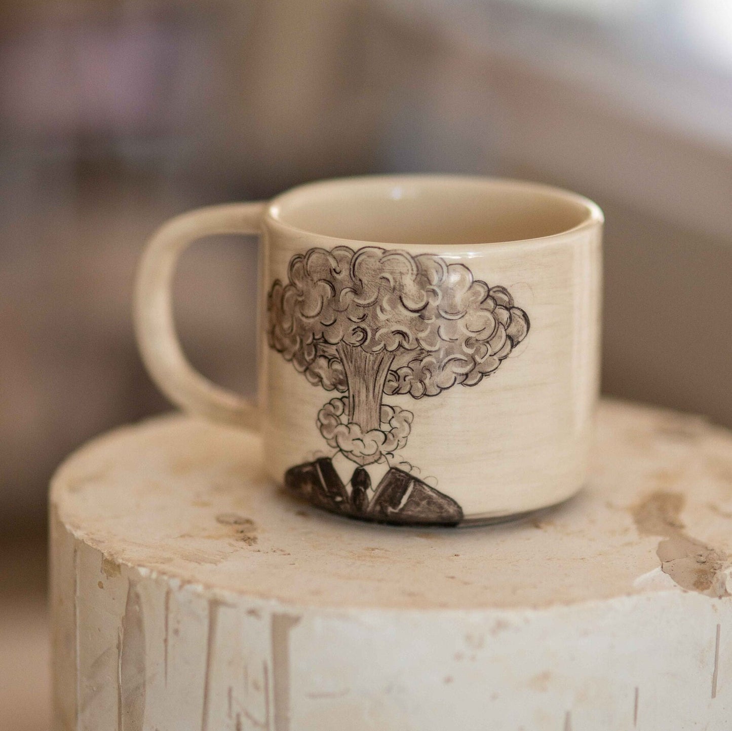 Oppenheimer - Ceramic Mug, Handmade and Hand-Painted Coffee Cup, Coffee Mugs