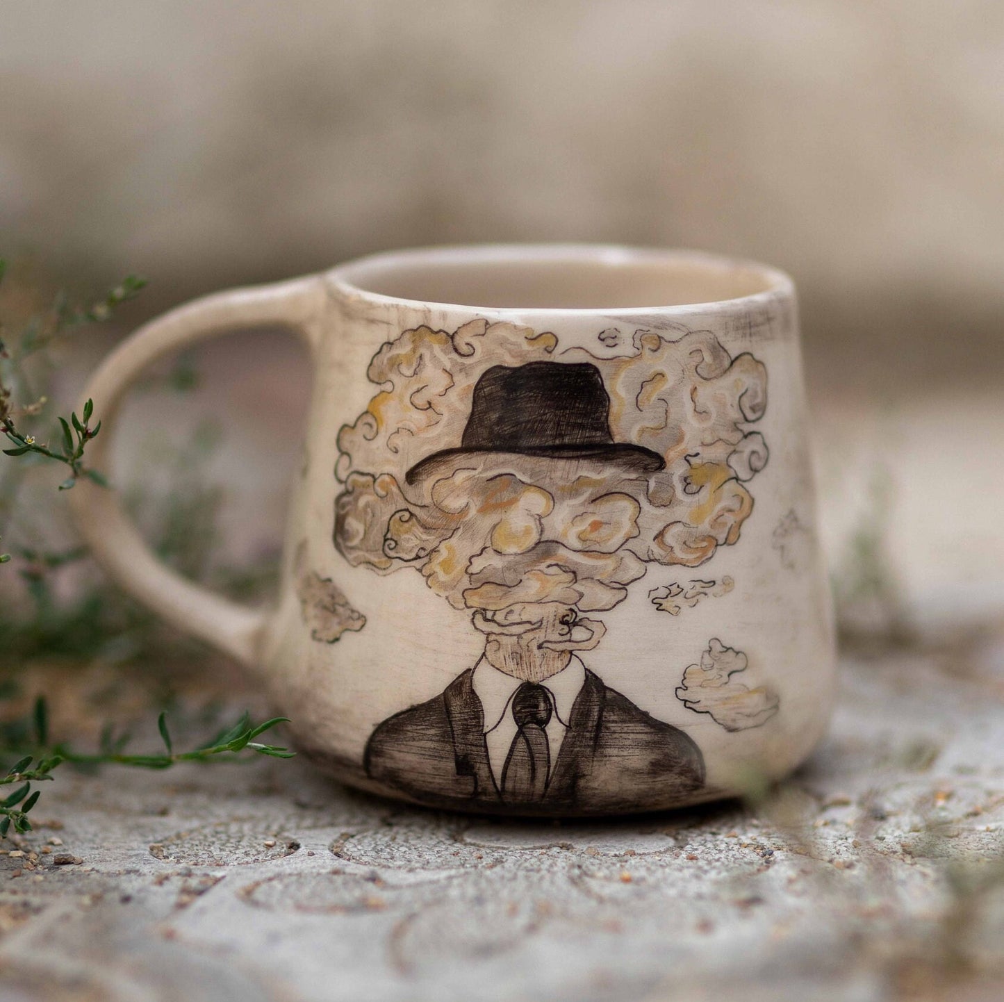 Oppenheimer - Ceramic Mug, Handmade and Hand-Painted Coffee Cup, Coffee Mugs