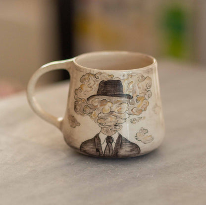 Oppenheimer - Ceramic Mug, Handmade and Hand-Painted Coffee Cup, Coffee Mugs