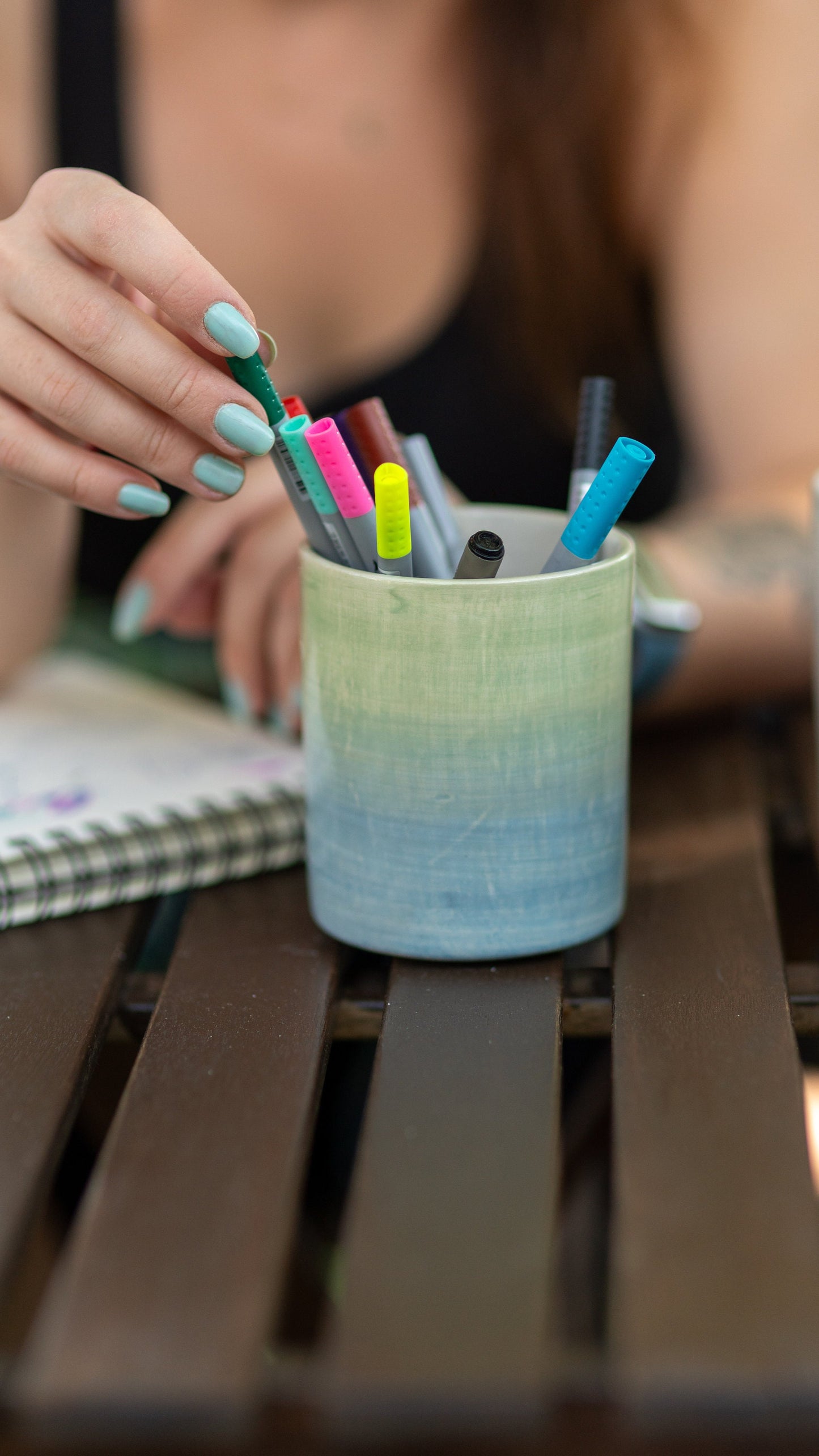 Pottery Ceramic Holder, Pencil Holder, Ceramic Pencil Box, Multi-use Holder Box