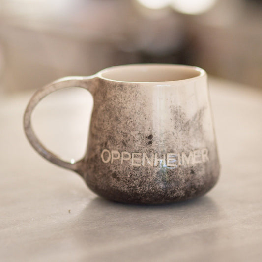 Oppenheimer Ceramic Mug, Large Coffee Mug, Handmade Coffee Cup