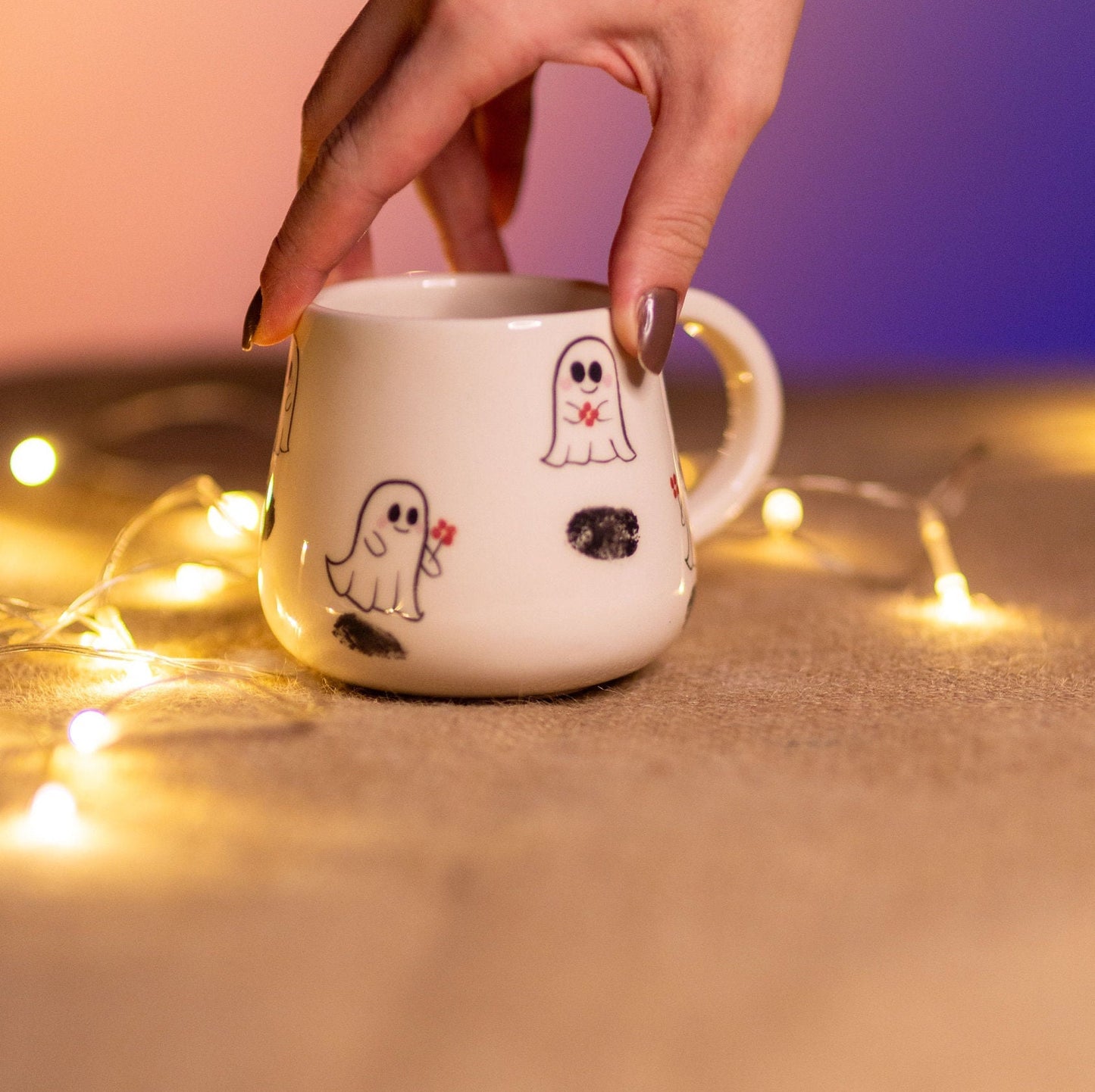 Halloween Mug - Ghost Mug, Ceramic Mug, Halloween Gift, Pottery Mug