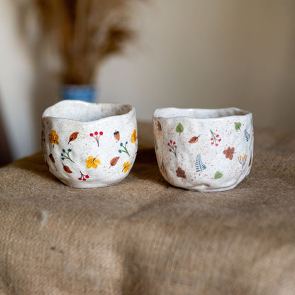 Fall Mug, Autumn Leaves Decor, Pottery Coffee Mug, Handmade Ceramic Mug