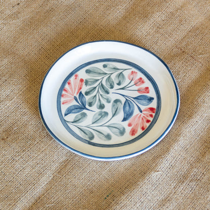 Floral Pattern Pottery Dinnerware, Ceramic Plates Flower Decoration