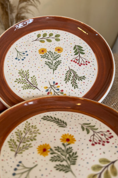 Fall Decor Ceramic Dinnerware Set, Handmade Pottery Plates, Autumnal Home Decor