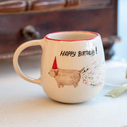 Personalized Birthday Gift Coffee Mug, Dog Lover Customized Gift, Custom Dog Mug