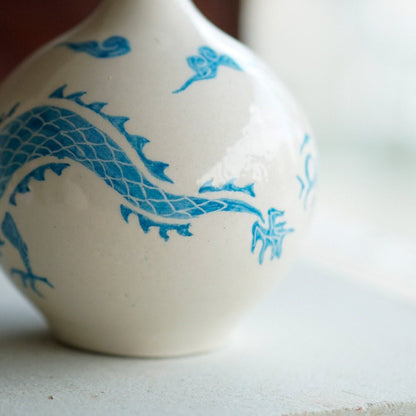 Dragon Vase Handmade Ceramic Vase, Lunar New Year Vase