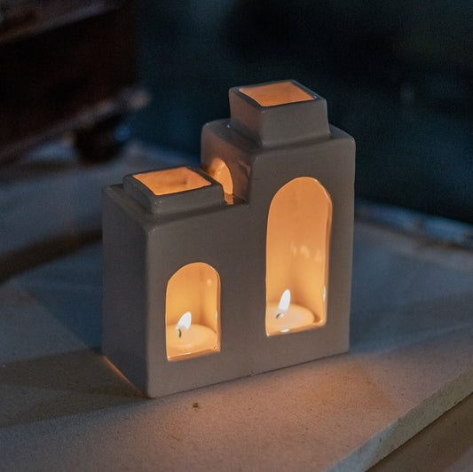 Ceramic Tea Light Holder, Handmade Home Decor, Unique Candle Holder