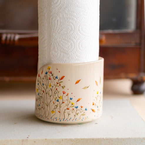 Paper Towel Holder - Rustic Kitchen Decor, Ceramic Towel Rack, Unique ...
