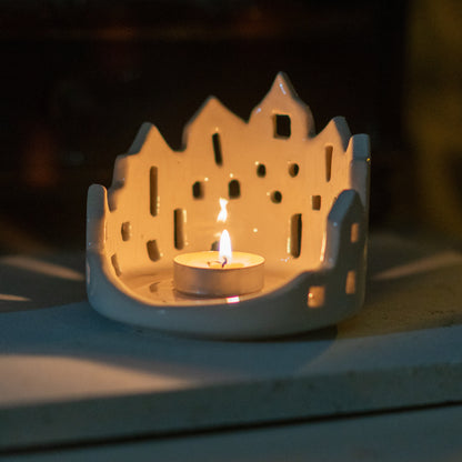 Cityscape Tea Light Set - Living Room Decor, Unique Tea Light Holder