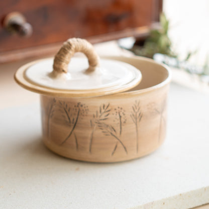 Ceramic Pot with Lid - Multipurpose Storage Box