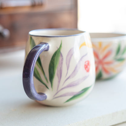 Blossom Mug - Vibrant Colorful Ceramic Mug, Handmade Pottery Mug, Unique Gift Idea for Coffee & Tea Lovers