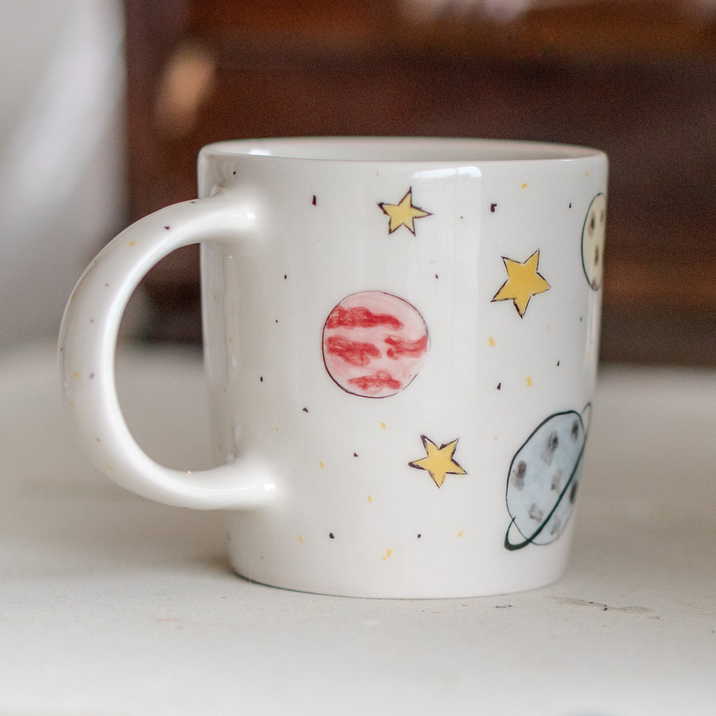 Planet Mug - Space Mug Celestial, Handmade Ceramic Mug, Gift for Science Lover