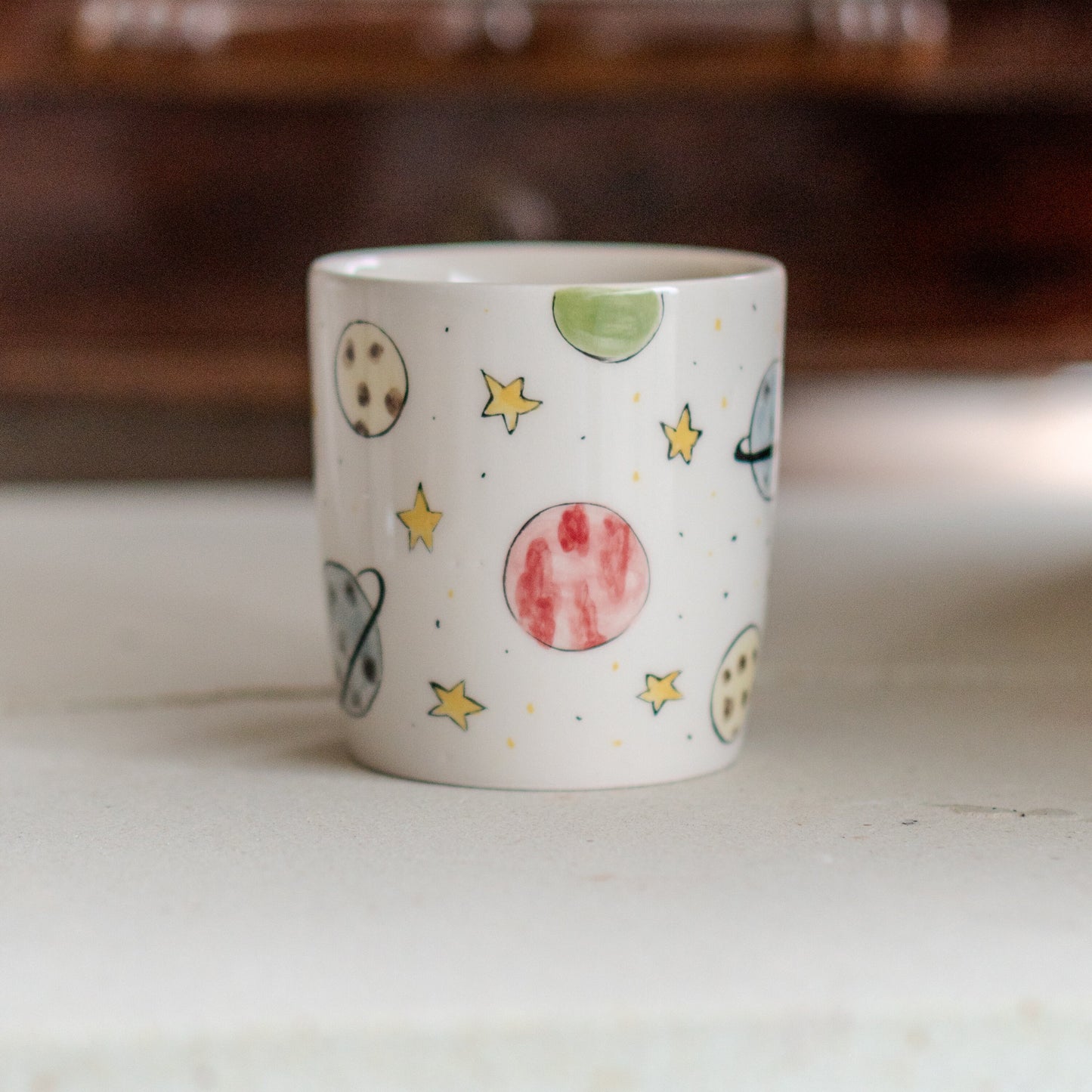 Planet Mug - Space Mug Celestial, Handmade Ceramic Mug, Gift for Science Lover