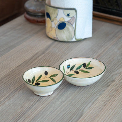 Olive Dish Set - Handmade Breakfast Bowl, Ceramic Pottery Plate, Housewarming Gift, Plate Set