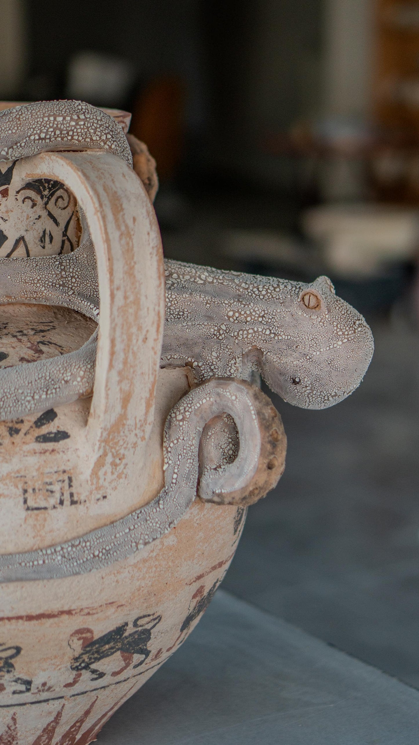 Octopus Pot - Large Vase, Octopus Pottery Living Room Decor, Ancient Home Decor