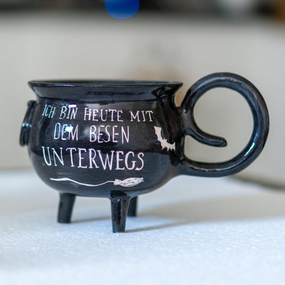 Cauldron Mug - Custom Coffee Mug, Handmade Pottery Halloween Mug