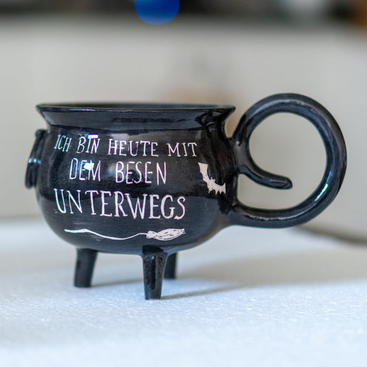 Cauldron Mug - Custom Coffee Mug, Handmade Pottery Halloween Mug