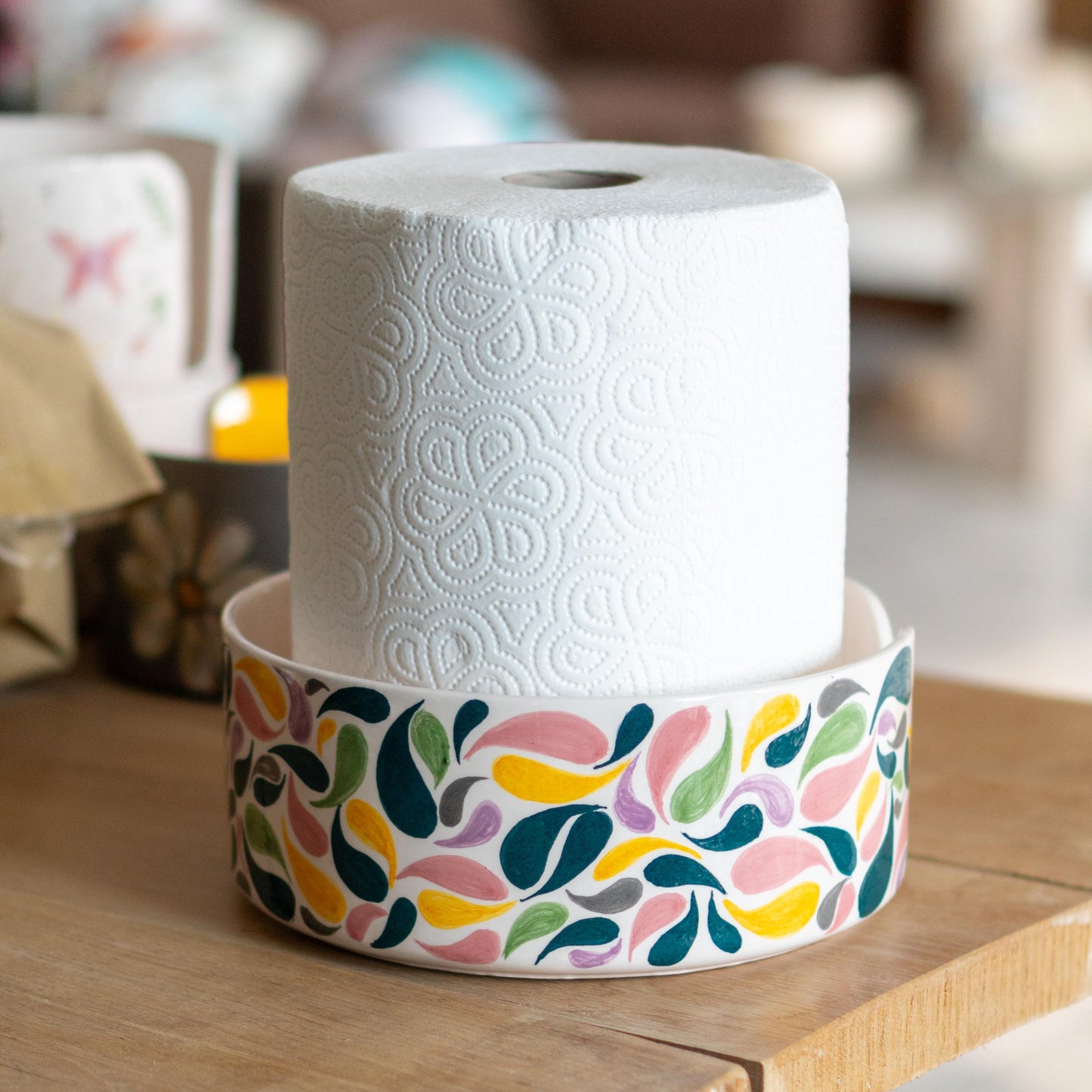 Paper Towel Holder Countertop, Kitchen Pottery, Paper Roll Holder