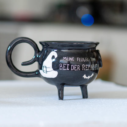 Cauldron Mug - Custom Coffee Mug, Handmade Pottery Halloween Mug