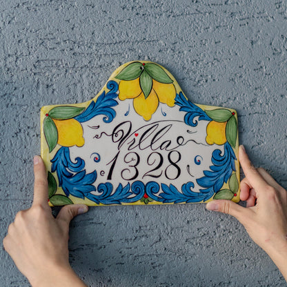 House Number Sign, Ceramic Address Sign, Handmade House Number | Personalized Door Number