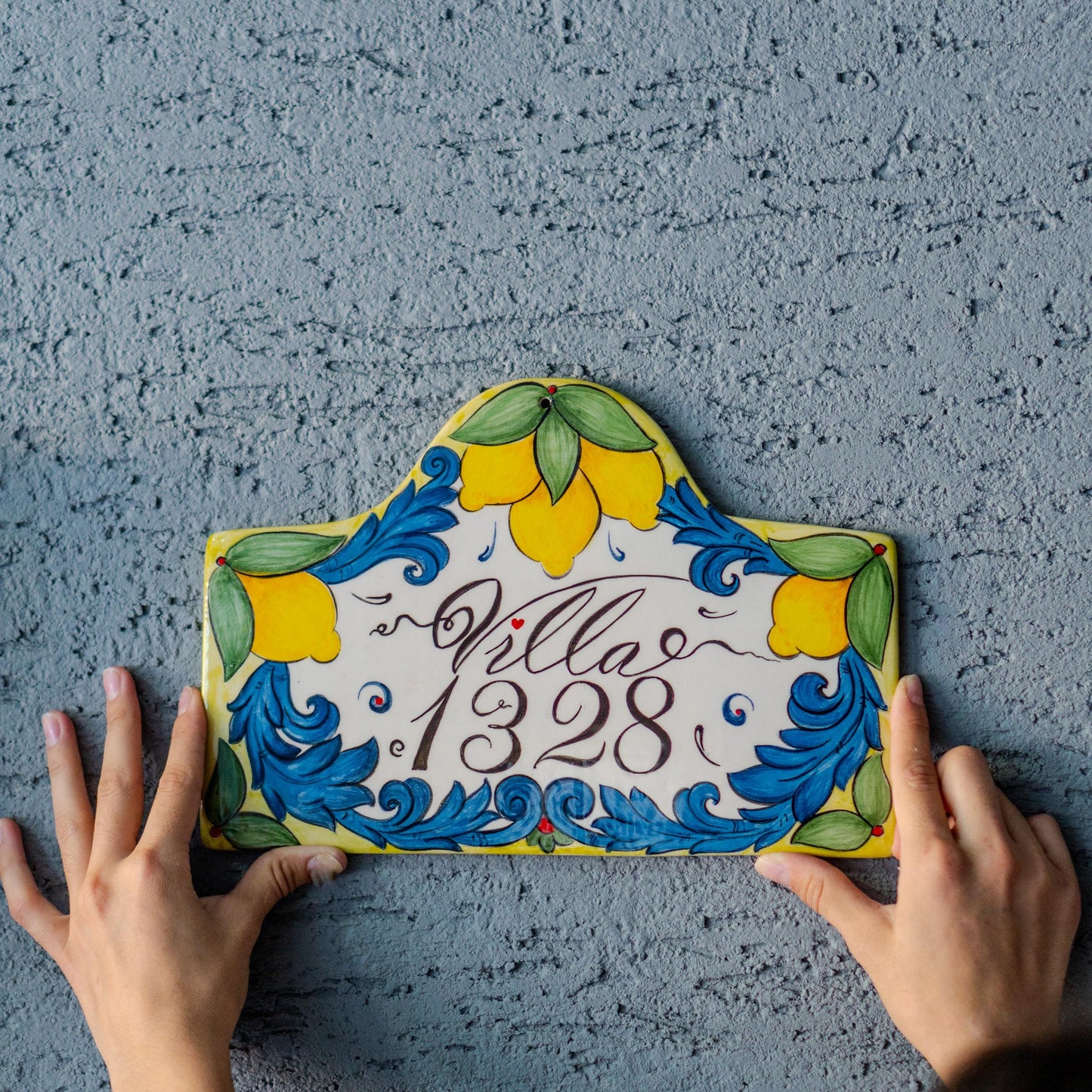 House Number Sign, Ceramic Address Sign, Handmade House Number | Personalized Door Number
