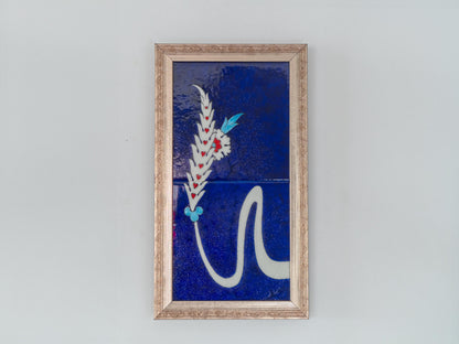 Wall Art Handmade Calligraphy and Flower, Stone Tile Home Decor, Wall Decor