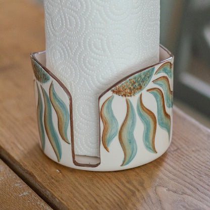 Ceramic Paper Towel Holder - Summer Decor, Kitchen Roll Holder, Bathroom Decor, Toilet Paper Holder
