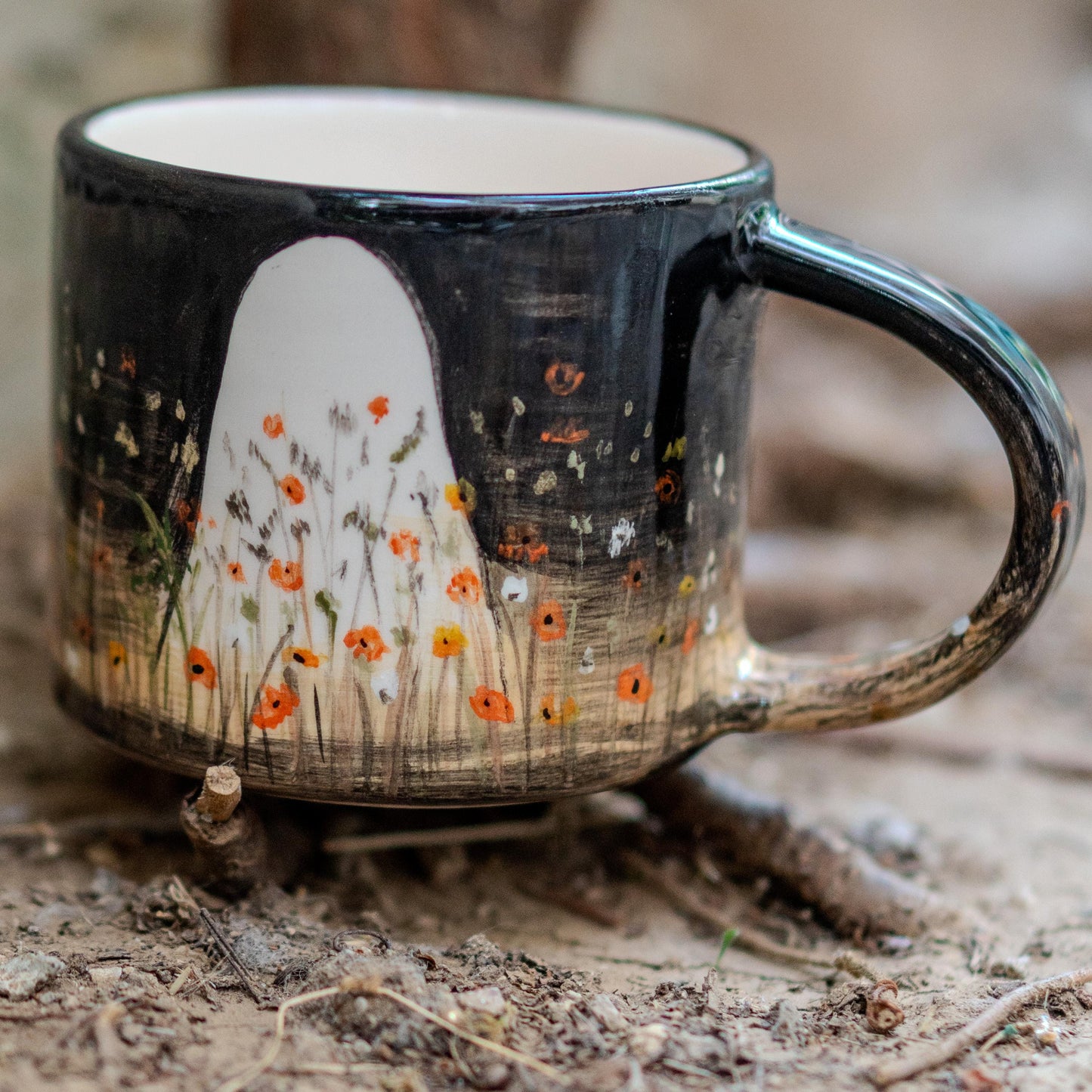 Handmade Ceramic Ghost Mug: Halloween Pottery Gift