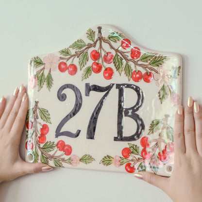 House Number Sign, Ceramic Address Sign, Handmade House Number | Personalized Door Number