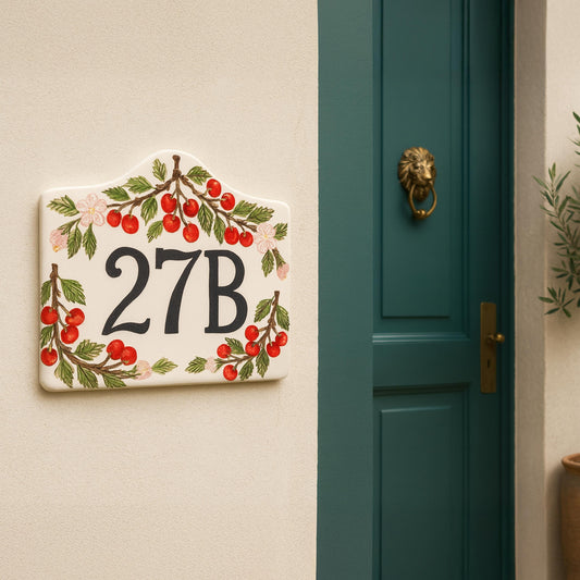House Number Sign, Ceramic Address Sign, Handmade House Number | Personalized Door Number