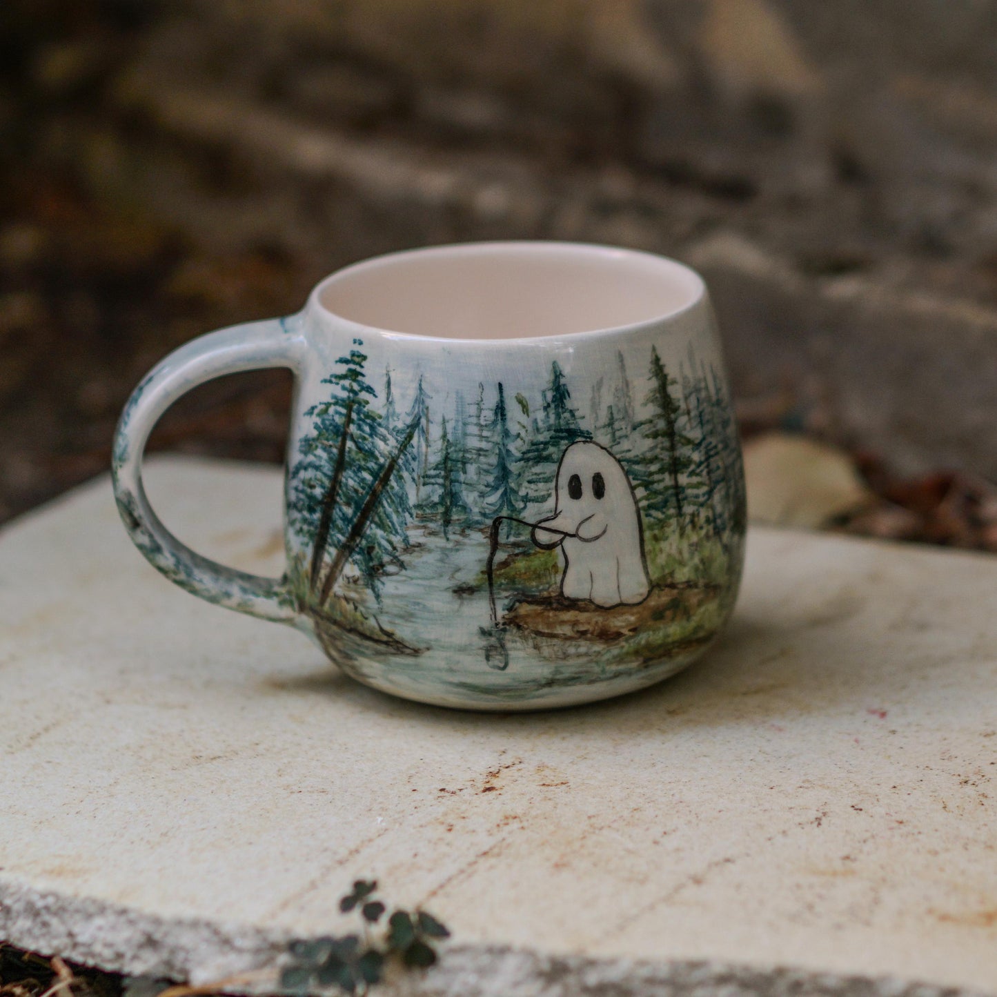 Halloween Mug - Halloween Gift, Funny Ghost, Handmade Ceramic Mug, Handmade Pottery, Funny Mug, 20 Ounce Mug