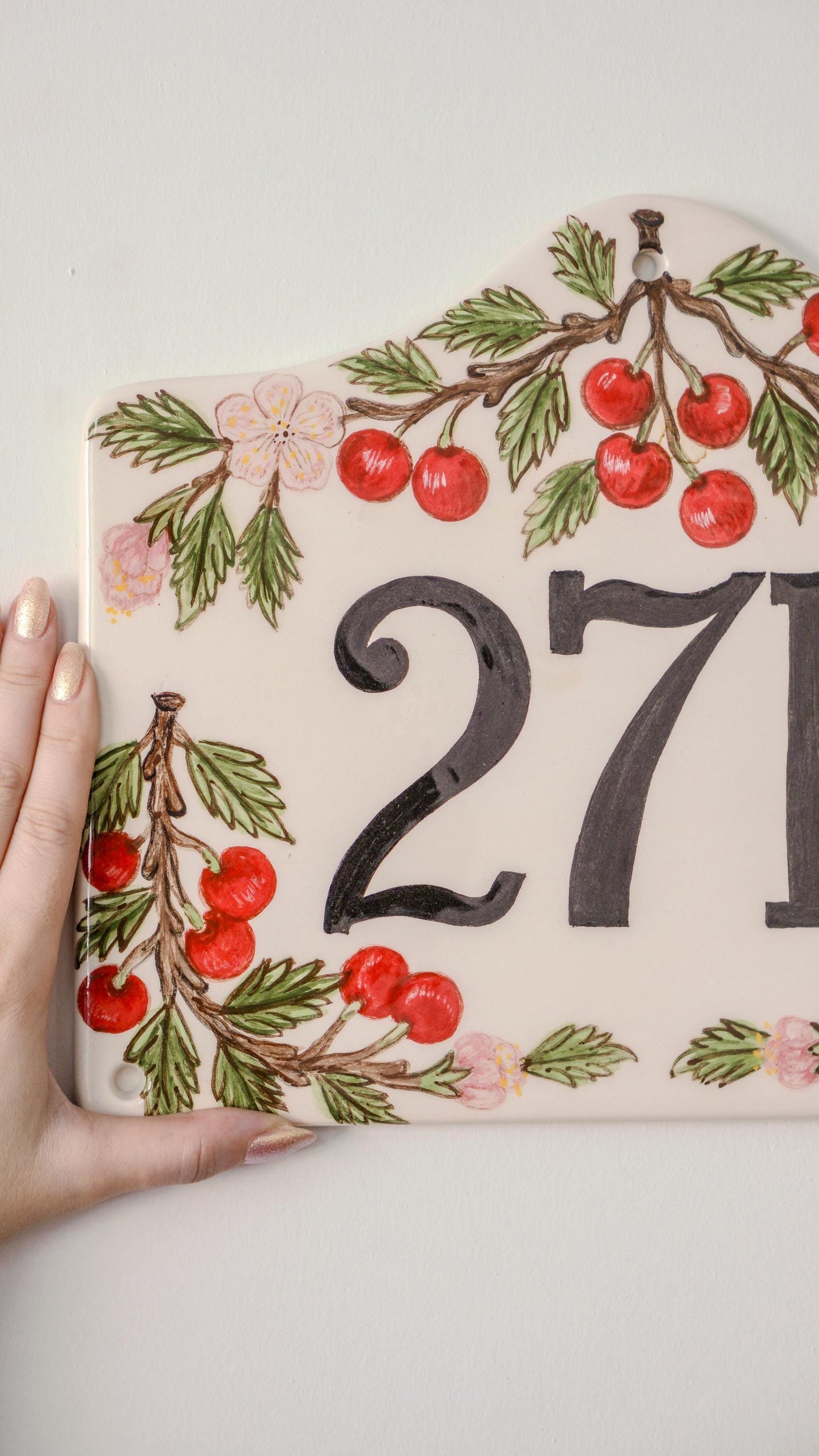 House Number Sign, Ceramic Address Sign, Handmade House Number | Personalized Door Number