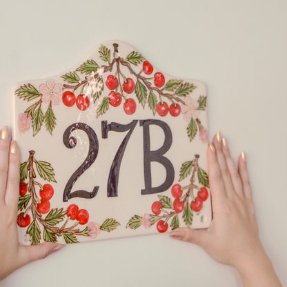 House Number Sign, Ceramic Address Sign, Handmade House Number | Personalized Door Number