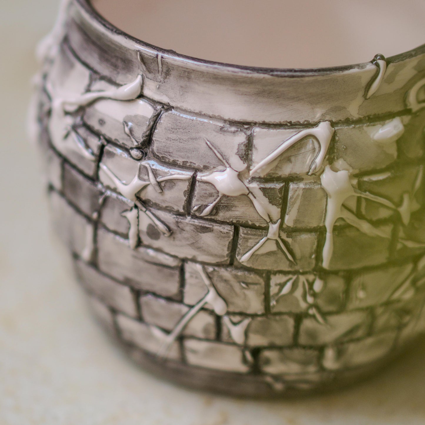 Handmade Ceramic Cobweb Mug: Gothic Halloween Coffee Cup