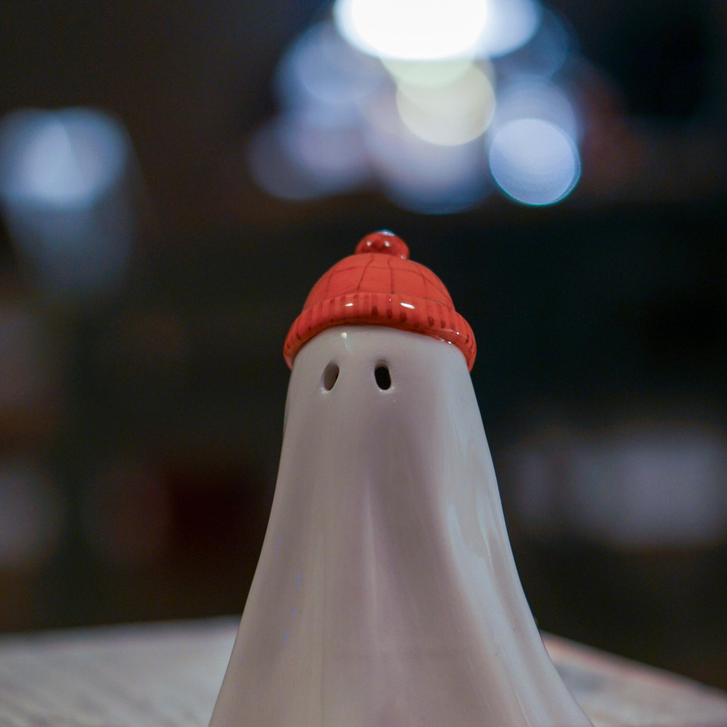 Handmade Ceramic Ghost Incense Holder: Whimsical Halloween Decor