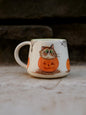 Halloween Pumpkin Cat Mug - Handmade Coffee Mug