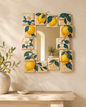 Hand Painted Lemon Ceramic Tile Mirror | Wall Decor