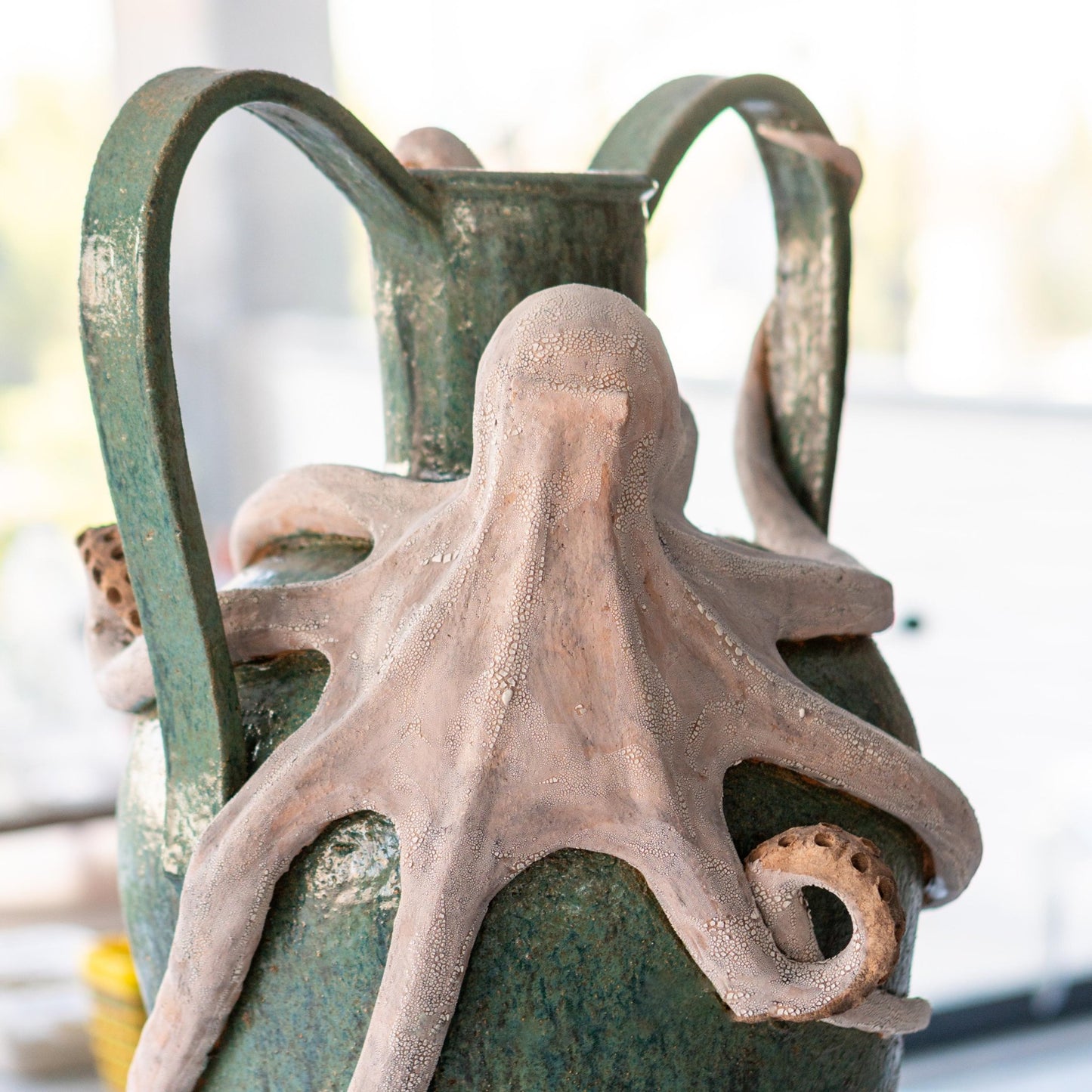 Octopus Pot - Large Vase, Octopus Pottery Living Room Decor, Ancient Home Decor