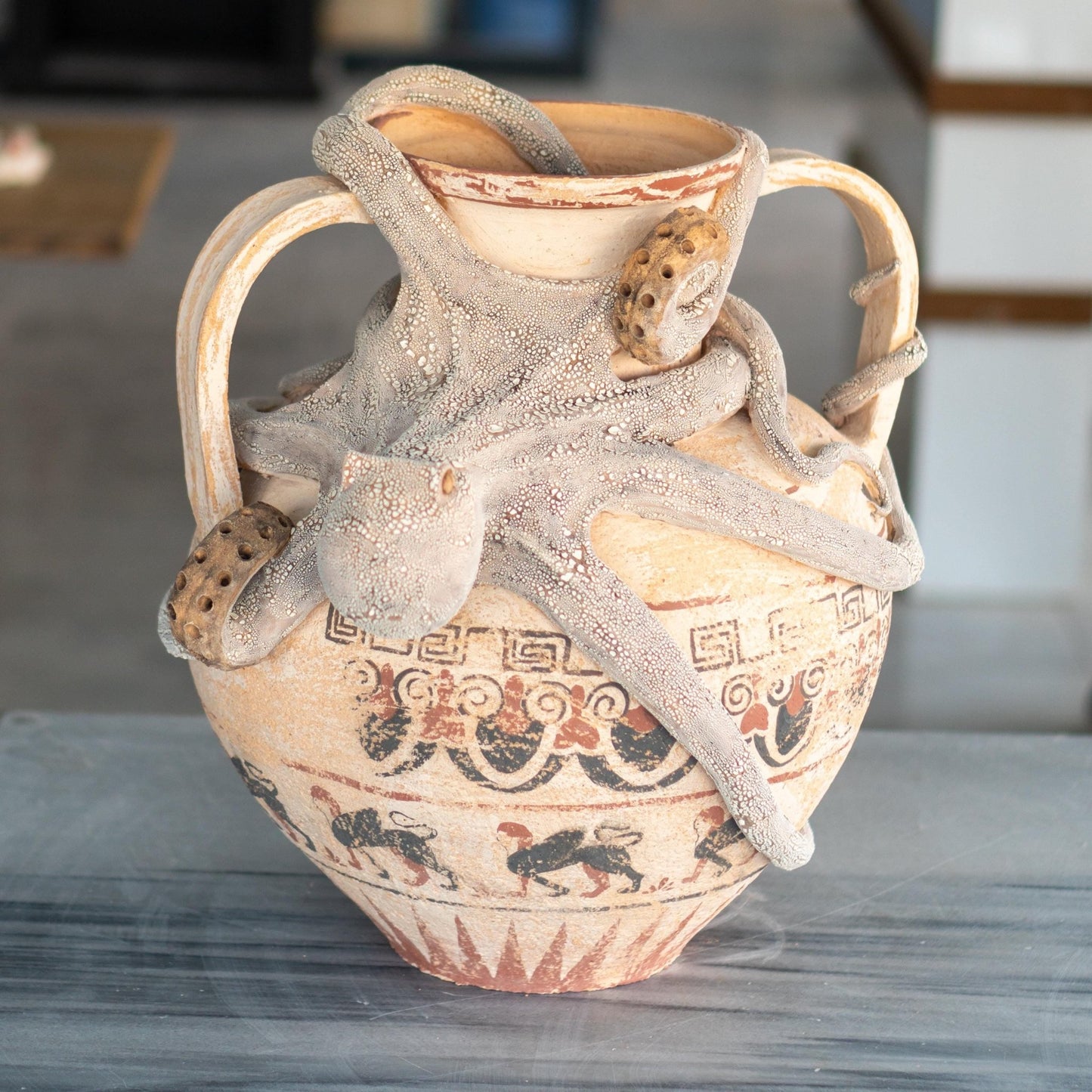 Octopus Pot - Octopus Vase, Artisan Home Decor