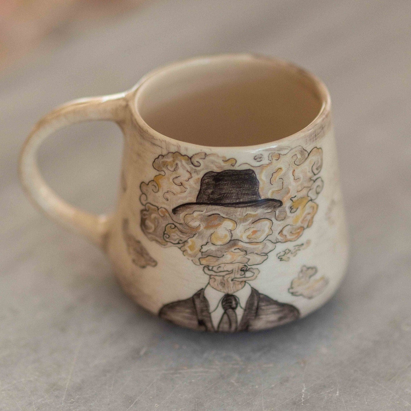 Oppenheimer - Ceramic Mug, Handmade and Hand-Painted Coffee Cup, Coffee Mugs