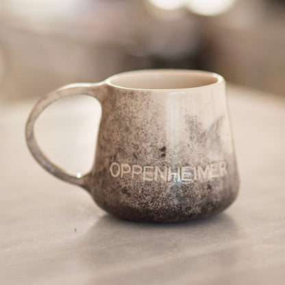 Oppenheimer Ceramic Mug, Large Coffee Mug, Handmade Coffee Cup