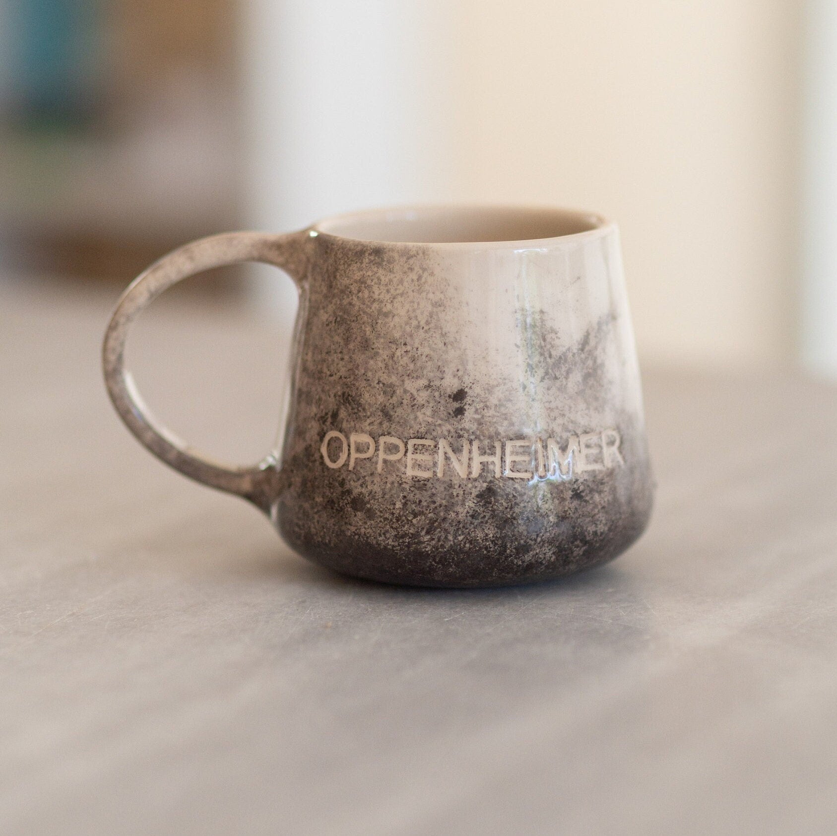 Oppenheimer Ceramic Mug, Large Coffee Mug, Handmade Coffee Cup
