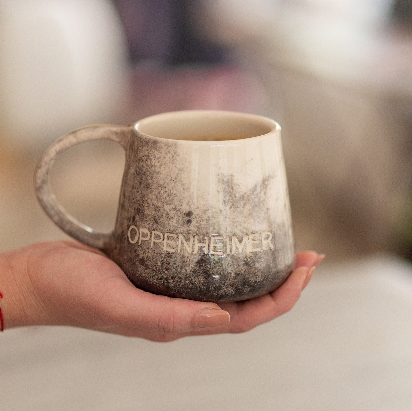 Oppenheimer Ceramic Mug, Large Coffee Mug, Handmade Coffee Cup