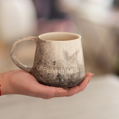 Oppenheimer Ceramic Mug, Large Coffee Mug, Handmade Coffee Cup