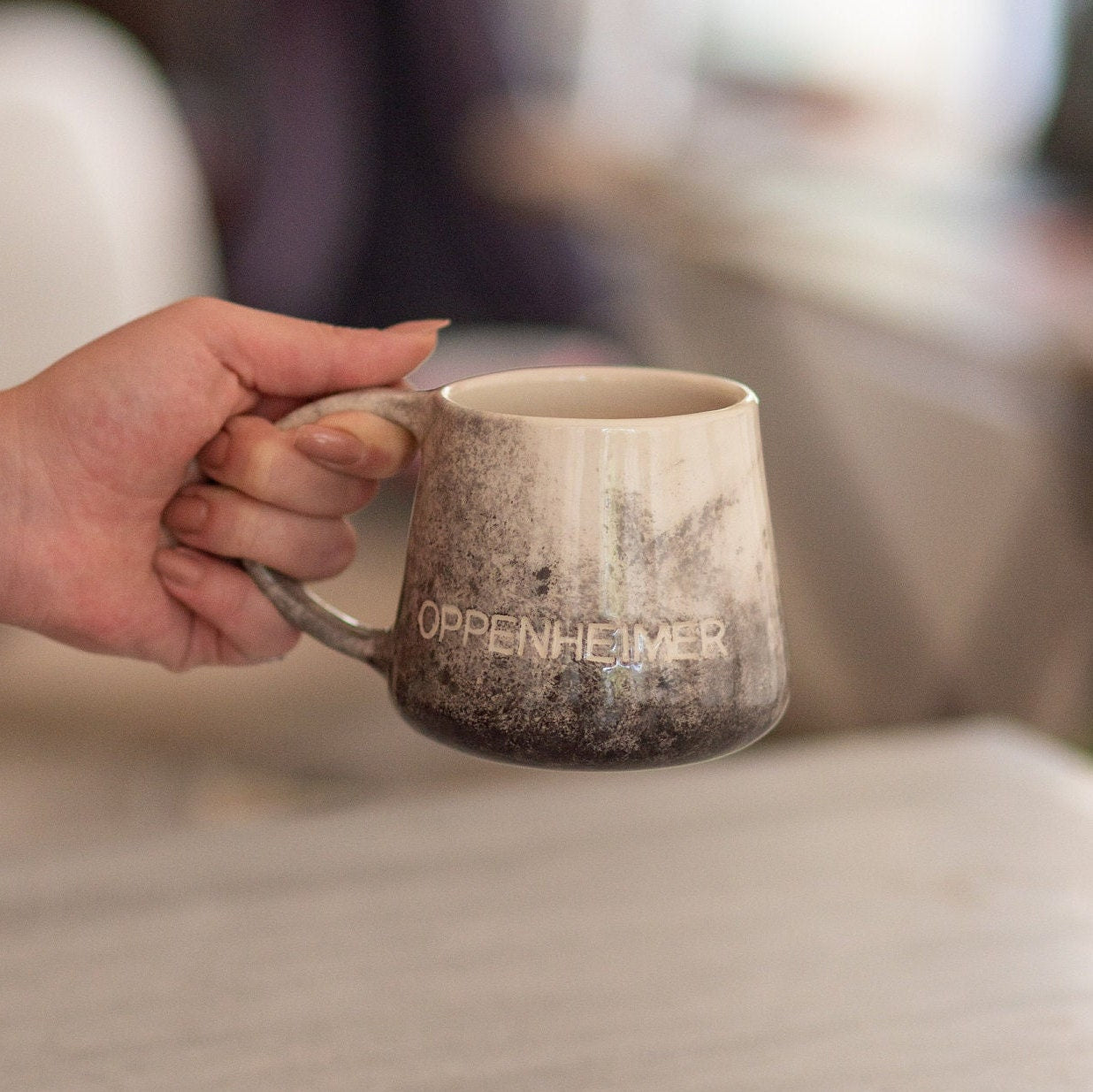 Oppenheimer Ceramic Mug, Large Coffee Mug, Handmade Coffee Cup