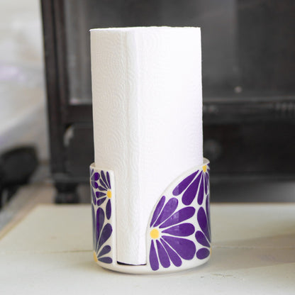 Paper Towel Holder, Floral Ceramic Hand Towel Holder, Sunflower Kitchen Decor, Kitchen Decor